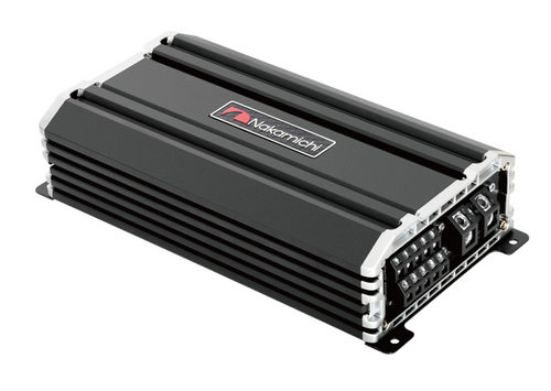 Nakamichi NHTD600.5 Compact 5-Channel Class D System Amplifier (3200W Peak / 100W x 4 + 400W x 1 RMS @ 4Ω with Bass Knob)