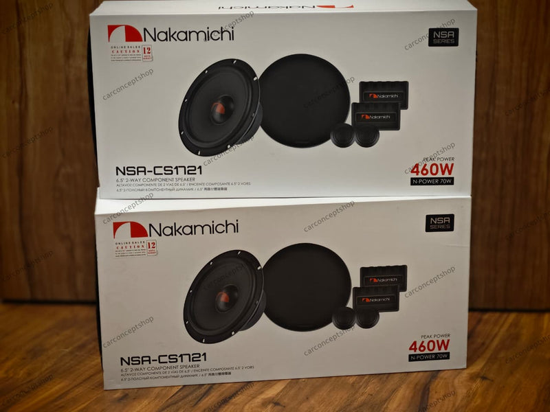 Nakamichi NSA-CS1721 6.75-Inch Complete Dual Component Car Speaker Upgrade Package (2 Pairs / 4 Woofers + 4 Tweeters | 460W Peak Total)
