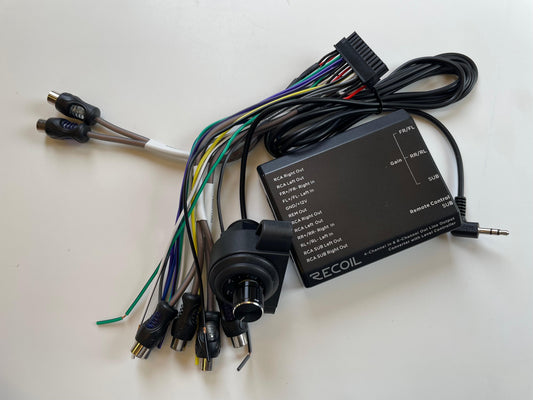 Recoil 6-Channel Active Hi-Lo Converter with Remote Bass Control Knob