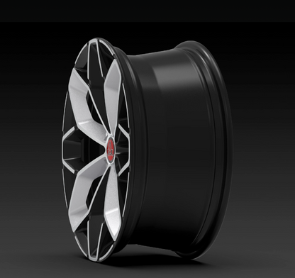 Advantec Black widow alloy wheel EP clear sheen silver