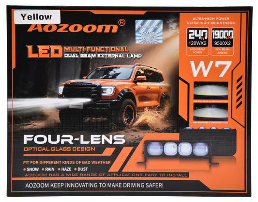 aozoom w7 4 lens auxiliary light– 19,000 Lumens