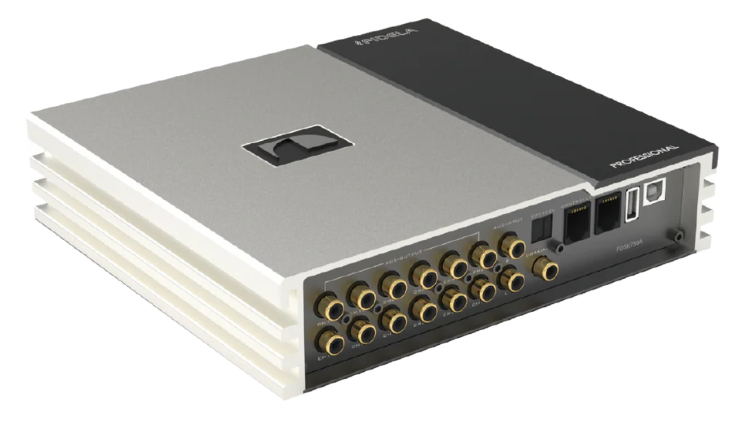 Nakamichi FDSK730A PRO Fidela Series 12-channel flagship DSP amplifier perspective view