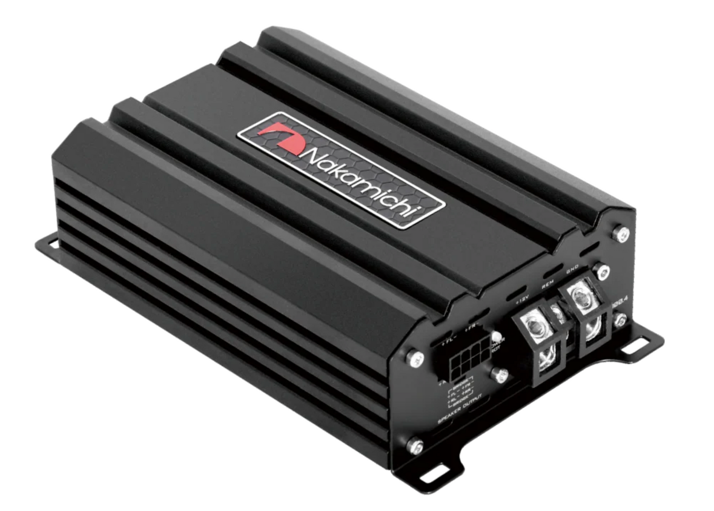Nakamichi NHPD100.4 4-channel Class-D car amplifier top view premium finish