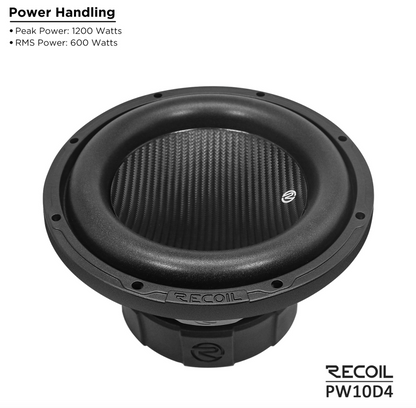 Recoil Echo Pro | 10" Dual 4-Ohm High-Performance Car Subwoofer (1200W Peak / 600W
