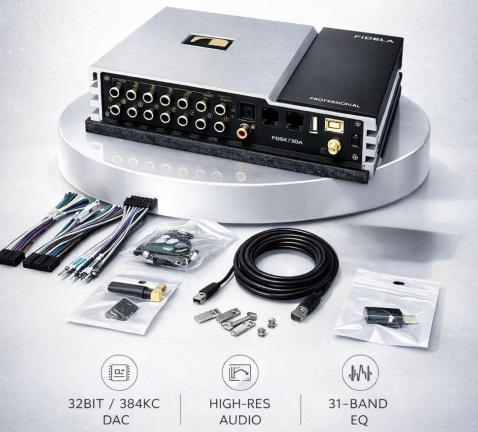 Nakamichi FDSK630A PRO Fidela Series 10-channel DSP amplifier top view