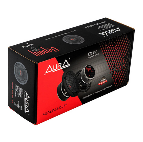 Aura Car Audio Venom HD3.1 3-Inch High-Definition Midrange Speakers Set with Pillar Pods