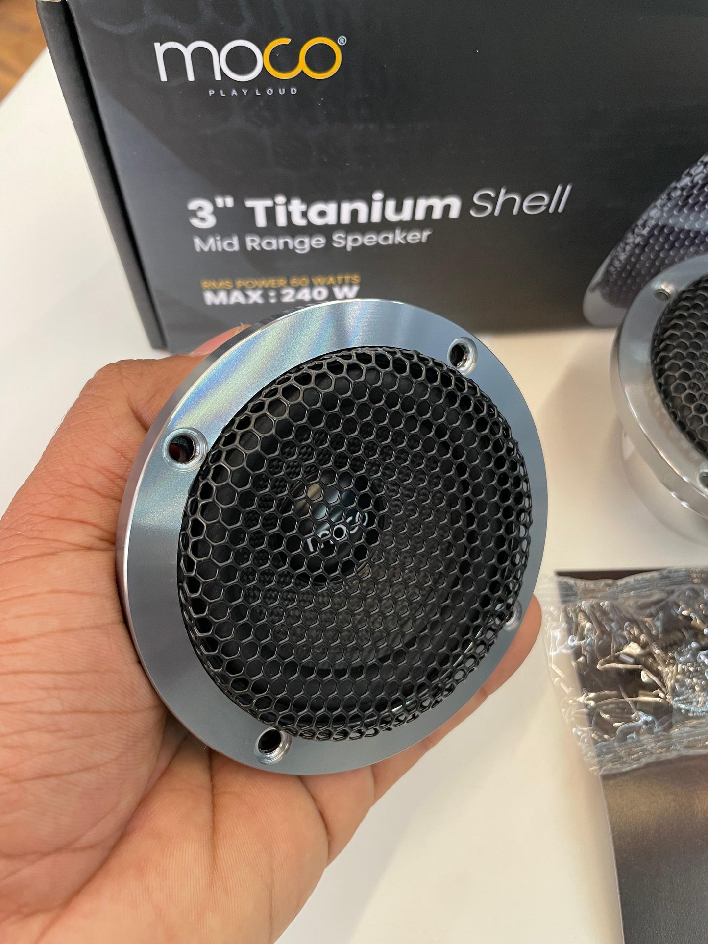 Moco 3" Titanium Shell Mid-Range Speakers - 240W Max Power (Pair)