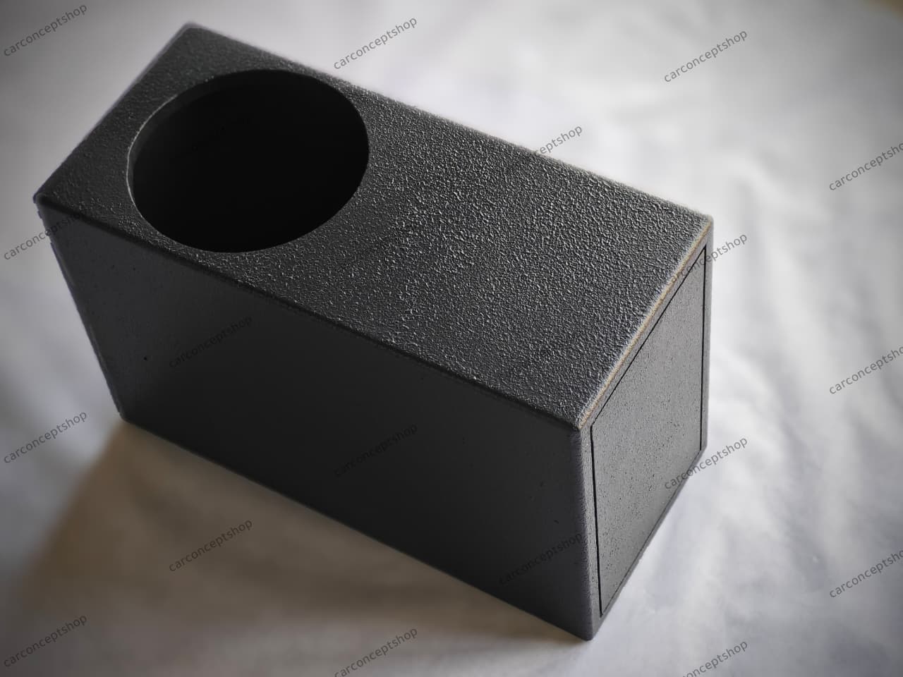 Detailed shot of the scratch-resistant industrial textured coating on the enclosure exterior.