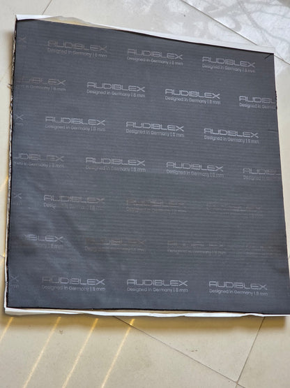 AudibleX Tri-Mute | Premium 3-in-1 Sound Damping Sheets (8-Sheet Box, 20x20 inch) 8 mm