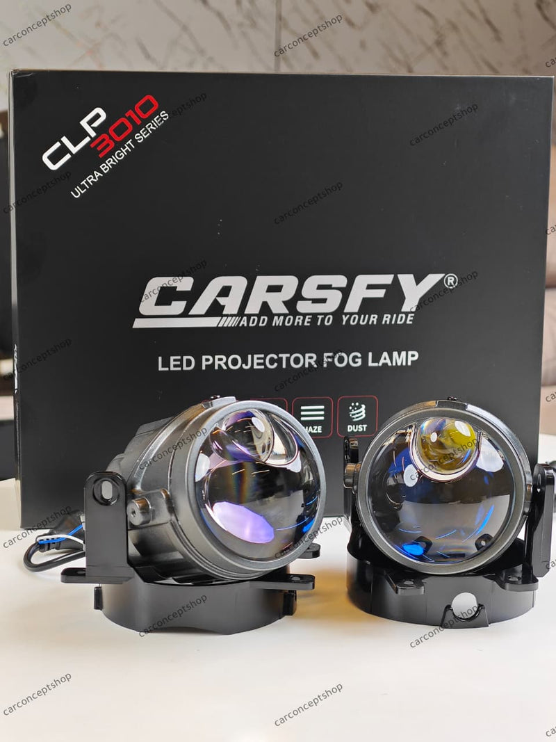 CARSFY CLP3010 3-Inch LED Projector Fog Lamp (150W) | Flagship Bi-LED High-Power Long Range Driving Light Series