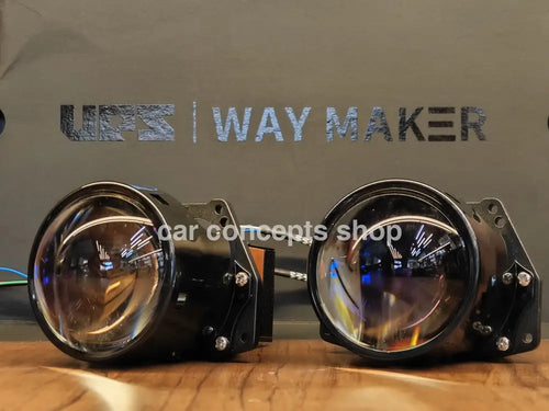 AES S500 Bi-LED Projector Lens 6000K LED Headlight 65w Double Reflectors UPS WAY MAKER S500 Bi-led Headlight Retrofit 66W