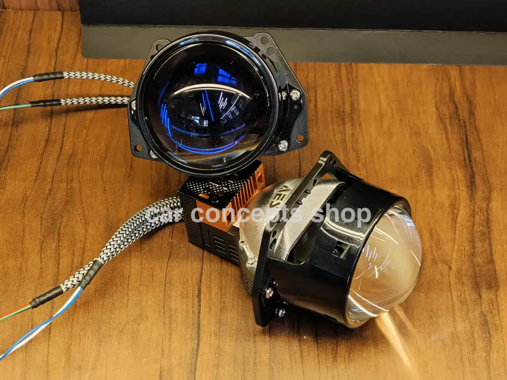 Aes S500 Bi-Led Projector Lens 6000K Led Headlight 65W Double Reflectors Ups Way Maker Bi-Led