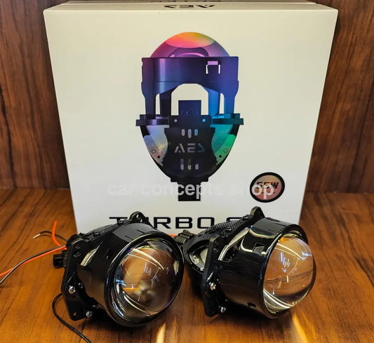 Aes Turbo Se 85 Watts Bi-Led Headlight Projector Rainbow Lens Aes Led