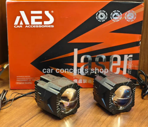 Aes way warrior laser projector 2 inch cube blue lens with high beam 60watts