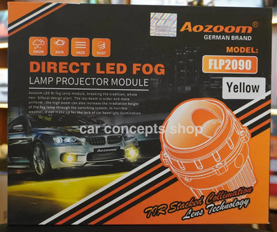 AOZOOM FLP 2090 Bifocal 3-Inch LED Fog Projector with Blue Quattro Lens | White / Yellow / Dual Color