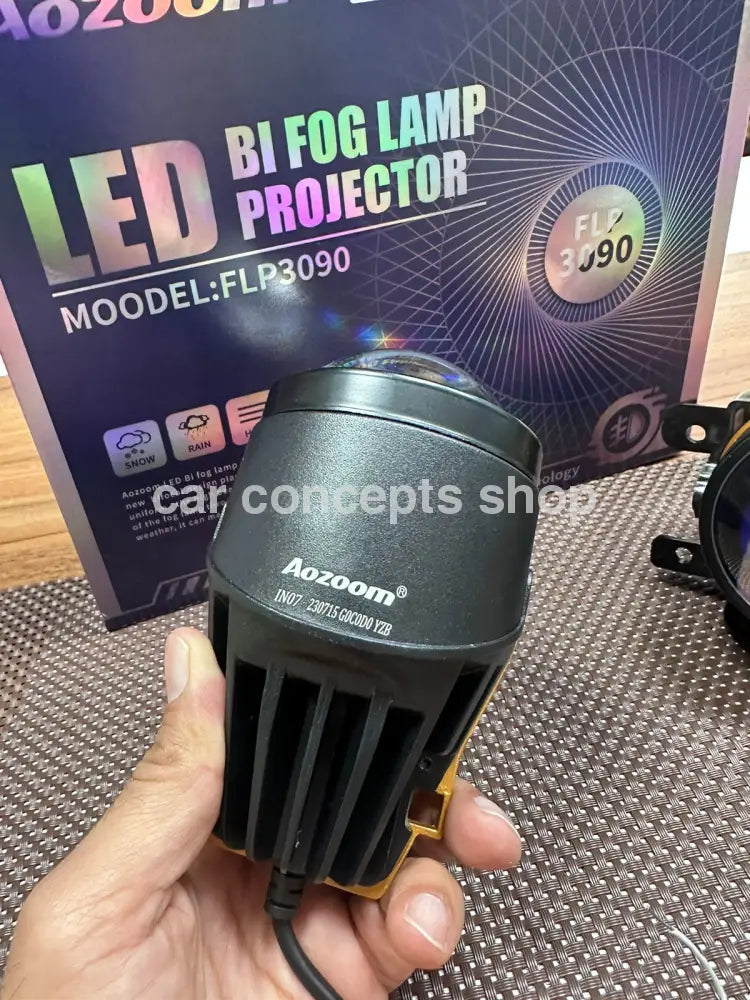 Aozoom Flp 3090 Bi-Led 3 Blue Lens Fog Projector 50W 5000K