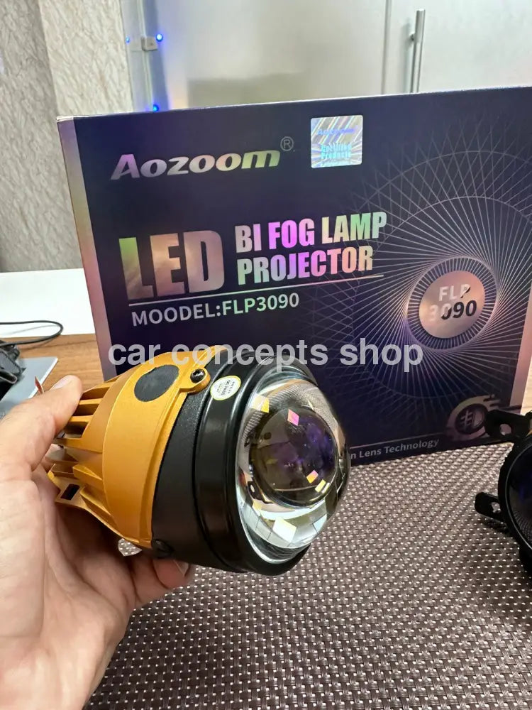 Aozoom Flp 3090 Bi-Led 3 Blue Lens Fog Projector 50W 5000K