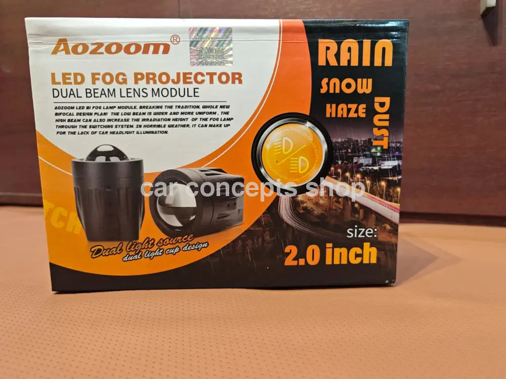Aozoom Led Fog Projector 2 Inch Tri Color Bluelens