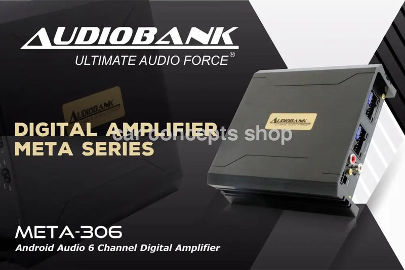 Audiobank META 306 6 Channel Amplifier for 9-10 Inch Android Player (plug _play)