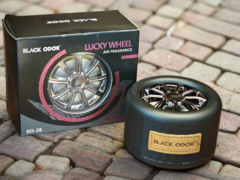 Black odor car air freshener lucky wheel BO28