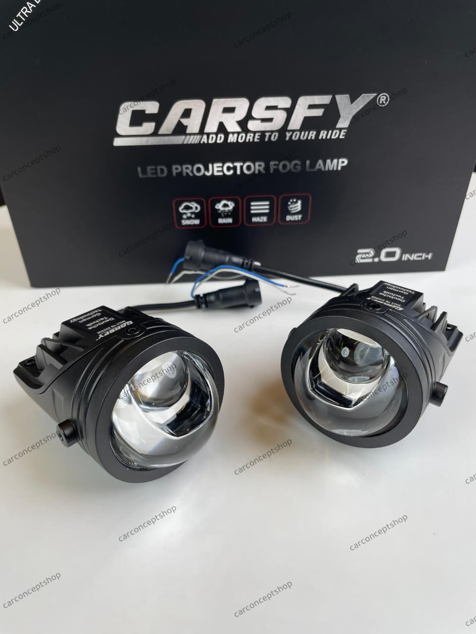 carsfy 2-Inch Projector Fog Light 100W 5500K CLP2010