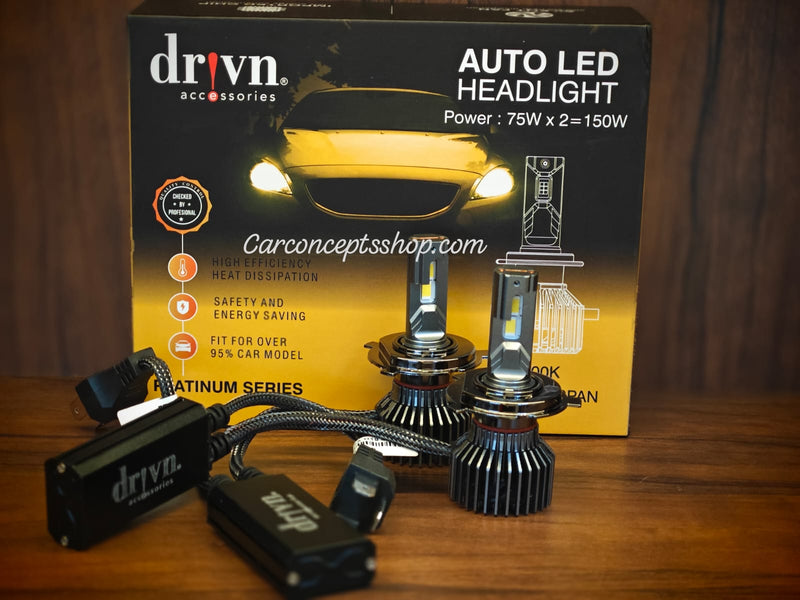 Drivn Platinum Series LED Headlight Bulbs 150w 4300k
