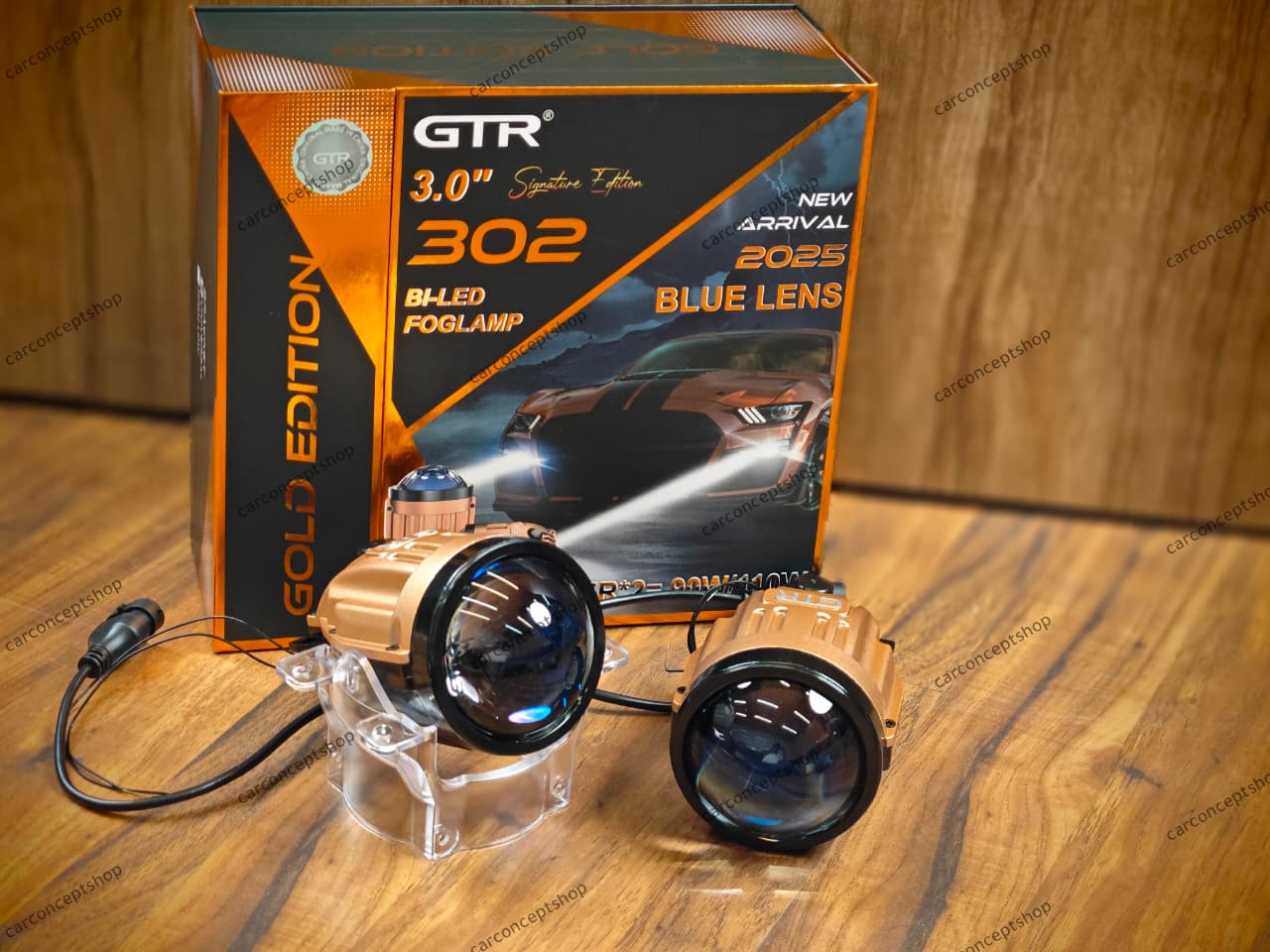 Gtr 302 projector fog lamp 3 inch gold edition