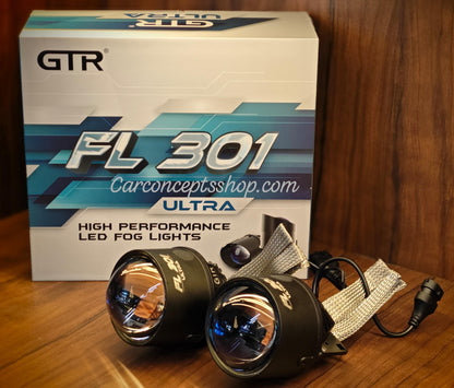 GTR 90W FL301 Fog Projector Lamp with High/ Low Beam blue lens with bracket