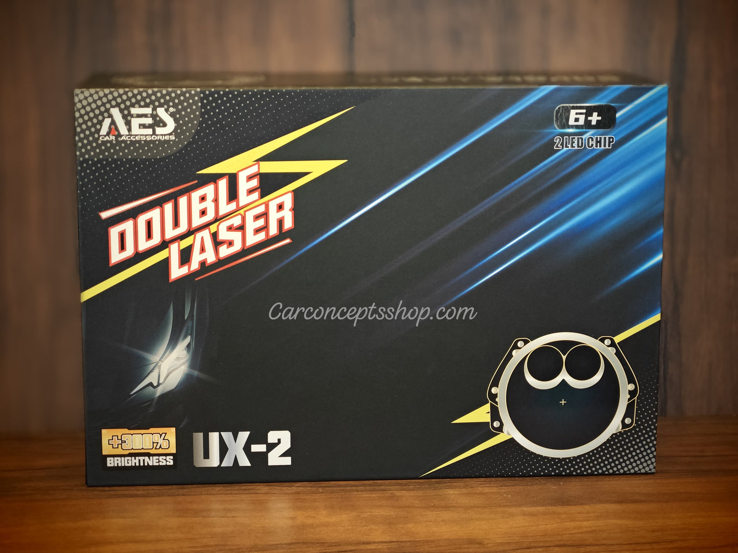 Aes ux-2 bi-focal 3 inch double laser headlight projector 70w each