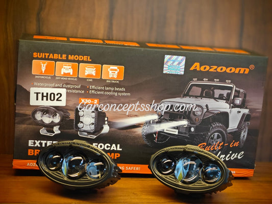 aozoom th02 3 lens auxiliary external bifocal pod lights y30-1 58w