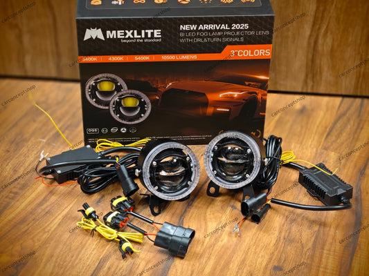 Mexlite bi-led size convertible projector fog lamp with Drl