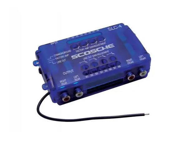 scosche slc4 loc4 4ch line output hi lo converter