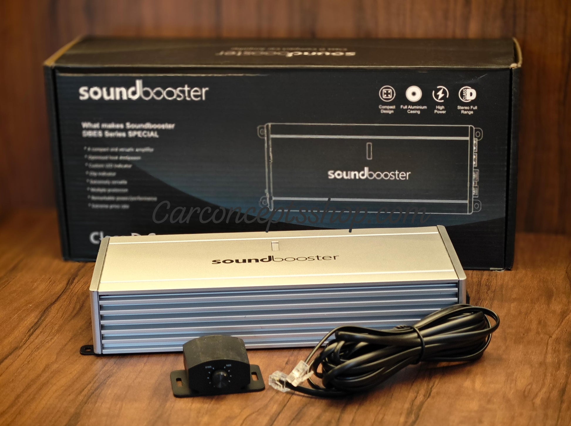 Sound Booster DBES1000.1 Mono Amplifier 1000W RMS w/ Bass controller C Car Concepts Shop Sound Booster DBES1000.1 Mono Amplifier 1000W RMS w/ Bass controller C Car Concepts Shop