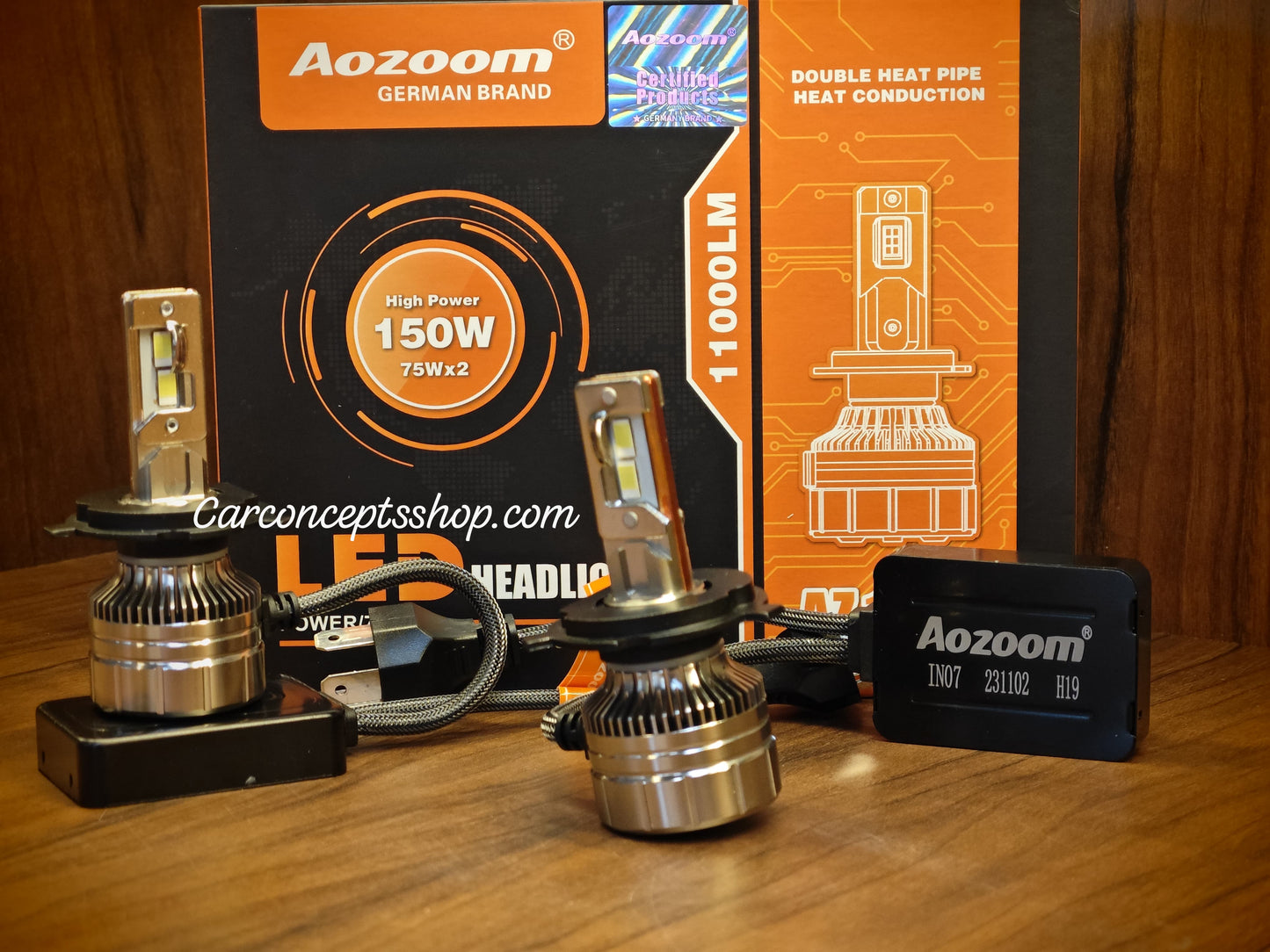 aozoom german brand 150 watt led headlamps AZ1505 – Car Concepts Shop