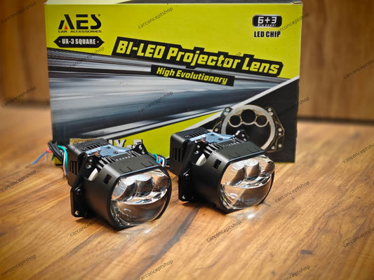 Aes ux3 laser headlight projector 80 watts square