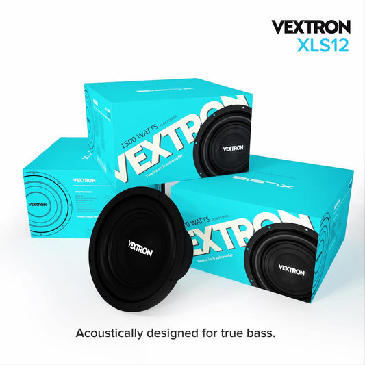 vextron xls 12  1500watt 450w rms subwoofer  vision blurry bass