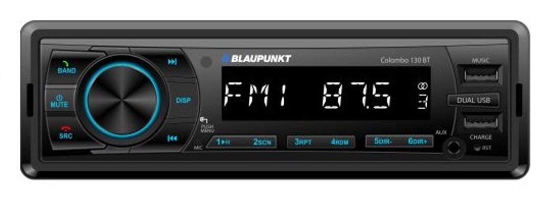 Blaupunkt Colombo 130BT Dual USB/MP3/AUX/BT Car Digital Media Receiver (Single Din)