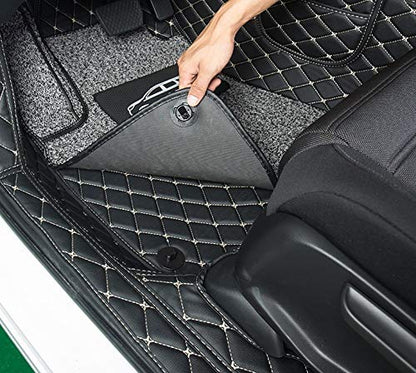 COOZO 7D Vinyl Car Mats Compatible with Maruti Suzuki Scross Black