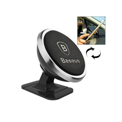 Baseus Car Mobile Holder for Dashboard - Magnet Phone Mount Stand with Universal Swivel for 360 Degree Rotation & Easy GPS