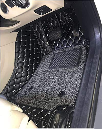 COOZO 7D Vinyl Car Mats Compatible with Hyundai Grand i10, Black