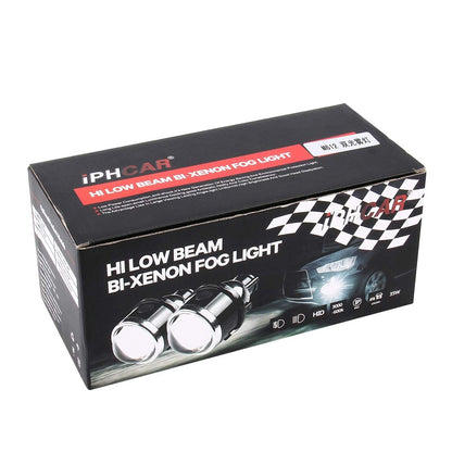 iph car 2.5 inch bi xenon Hi-Low Beam Fog Lamp Projector Lens Without HID for Car (Set of 2) m611