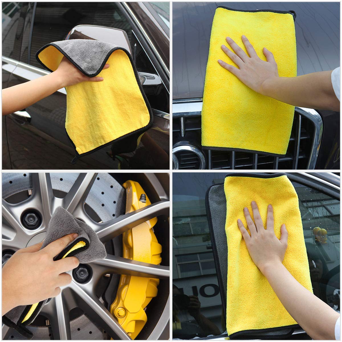 Microfiber Cleaning Cloth 800 GSM for Car & Motorbike- Pack of 1 (30 x 30 cm)
