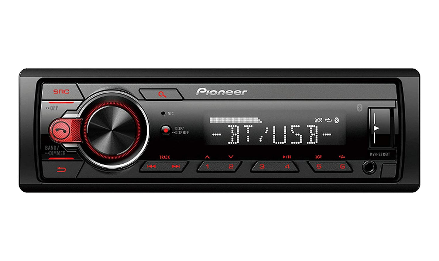 Pioneer MVH-S219BT Car USB Stereos USB/BT/AUX/Radio (Black)