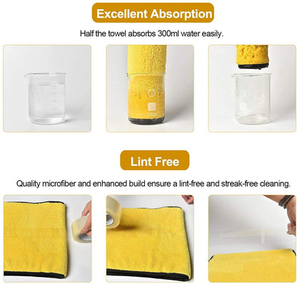 Microfiber Cleaning Cloth 800 GSM for Car & Motorbike- Pack of 1 (30 x 30 cm)