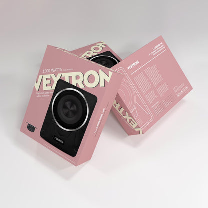 vextron US8X Eight Inch Active Underseat Subwoofer  Aluminum Body Structure
