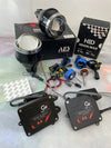 AES Bi Xenon Fog Projector With AES S45 55w Fast Ballast And Iph 5500k Hid Bulbs With Connectors And Brackets