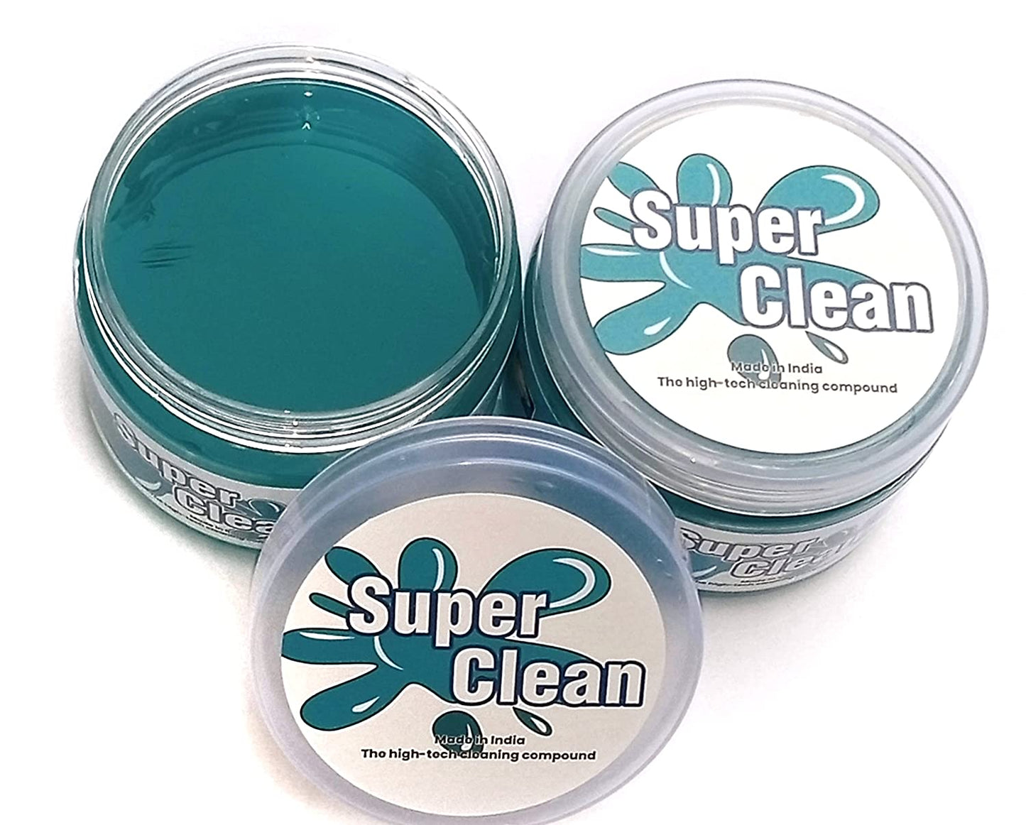 Super Clean Gel for Removing dust of Car Accessories, Keyboard, Laptops etc,Color Blue, Weight 160 Gram pack of 2