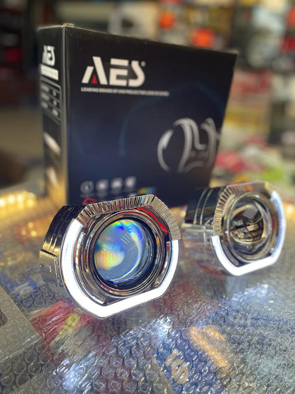 aes bi xenon headlight projector kit with exquisite angle eyes shrouds H4 H7 H1 5500K 55WATT with ballasts