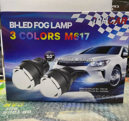 Iph Car M617 Bixenon Led 3.0 Inch Fog Projector 55Watt 5500K Three Color Bi Xenon Headlight