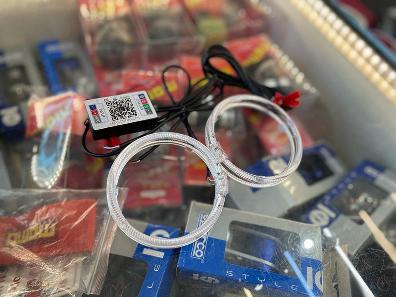 3 Inch RGB LED Angel Eyes  With App Control For All Cars